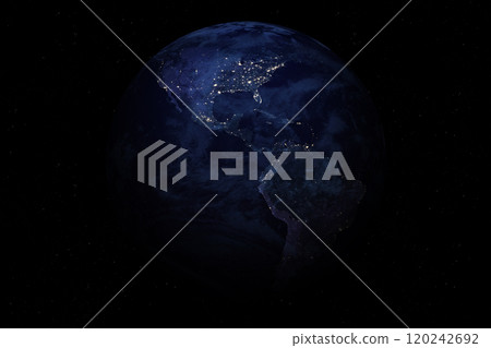 Earth globe. Western hemisphere. America. 120242692