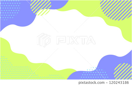 波普幾何圖案背景素材03紫黃綠 120243186