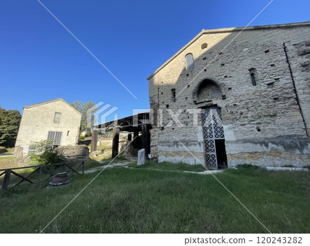 The Cimitile Church complex is a Paleochristian site in Caserta, Campania. The Cimitile Church complex is a Paleochristian site in Caserta, Campania. 120243282