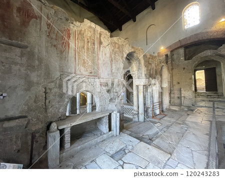 The Cimitile Church complex is a Paleochristian site in Caserta, Campania. The Cimitile Church complex is a Paleochristian site in Caserta, Campania. 120243283