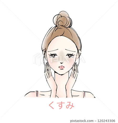女性皮膚問題暗沉 120243306