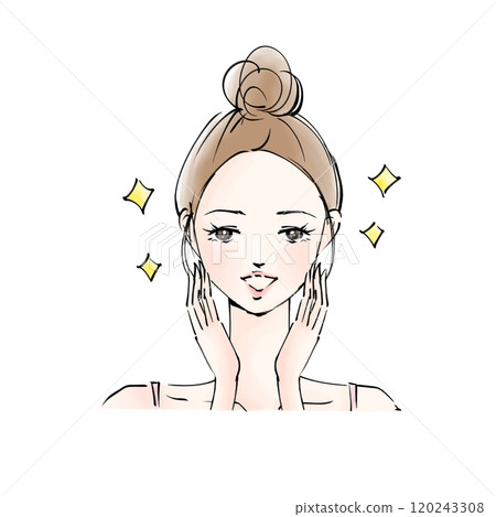 女性美麗美麗肌膚微笑 120243308