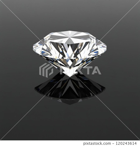 A stunning diamond gemstone reflecting light, symbolizing luxury and wealth. 120243614