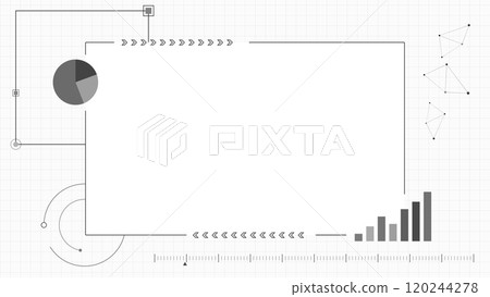 Frame illustrations with graphs, charts, and business images 120244278