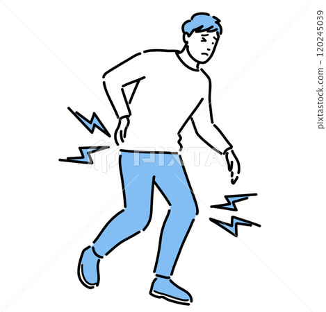 A man suffering from back and joint pain 120245039