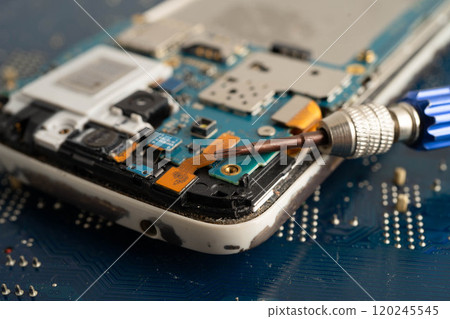 Repairing and upgrade circuit mainboard of notebook, electronic, computer hardware and technology. Repairing and upgrade circuit mainboard of notebook, electronic, computer hardware and technology. 120245545