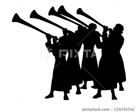 Vector drawing. People bowing befor king Vector drawing. People bowing befor king 120245592