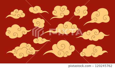 Vector clouds in asian style 120245762
