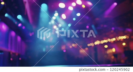 Nightclub colorful bokeh background AI image 120245902