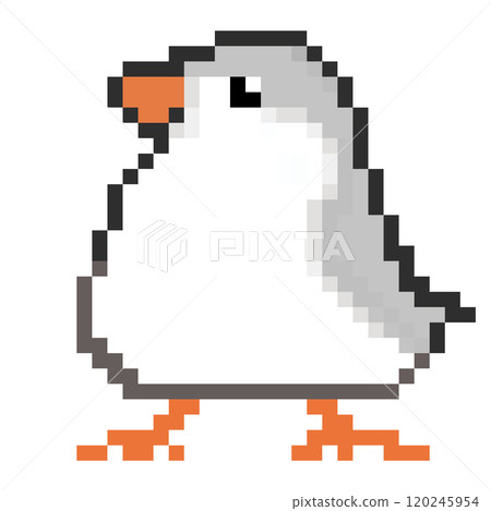Pixel art Animal illustration Female zebra finch Penguin 120245954