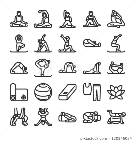 瑜珈飲食健身圖示集 120246034
