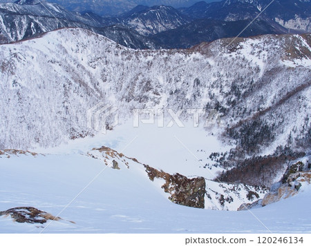 Goshiki-numa Lake in Nikko Shirane in winter Goshiki-numa Lake in Nikko Shirane in winter 120246134