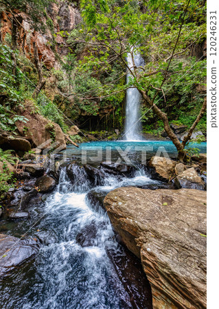 Waterfall Catarata La Cangreja - Guanacaste, Costa Rica 120246231