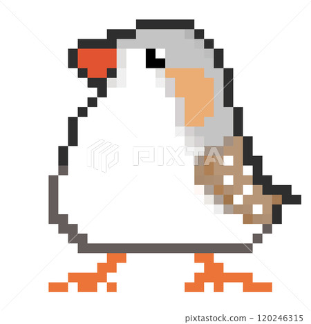 Pixel art Animal illustration Male zebra finch Penguin Pixel art Animal illustration Male zebra finch Penguin 120246315
