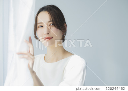 Woman in white blouse Woman in white blouse 120246462