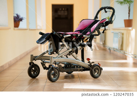 Modern Stroller in a Bright Hallway Modern Stroller in a Bright Hallway 120247035