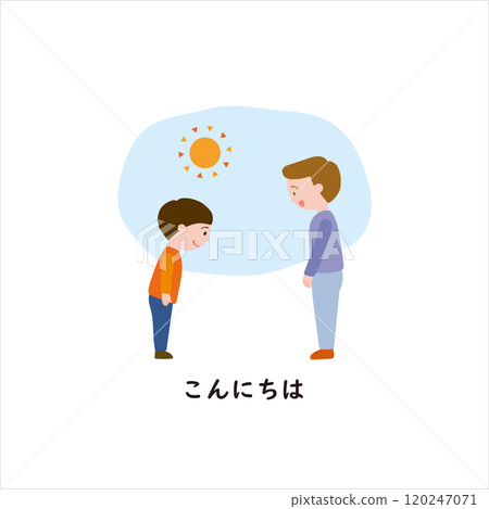 日語平假名系列問候語和禮儀Hello 2 120247071