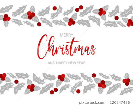 Holiday banner with Christmas ornament Holiday banner with Christmas ornament 120247456