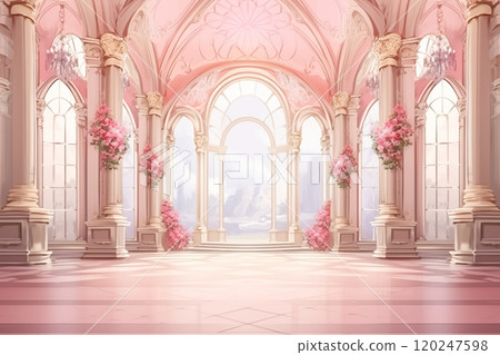 Palace interior background castle hall 120247598