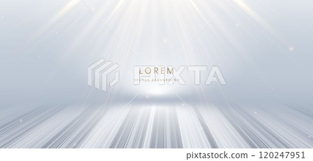 Abstract luxury white ray on grey background. with gold lighting effect sparkle. Abstract luxury white ray on grey background. with gold lighting effect sparkle. 120247951