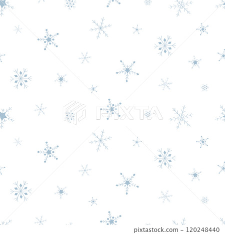 Seamless pattern Snowflake doodle style icons for winter design. Vector illustration hand drawn. Winter background Seamless pattern Snowflake doodle style icons for winter design. Vector illustration hand drawn. Winter background 120248440