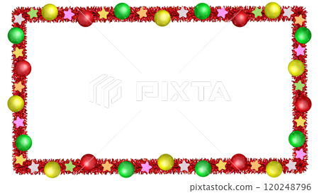 Christmas colorful ornament frame 16:9 Christmas colorful ornament frame 16:9 120248796