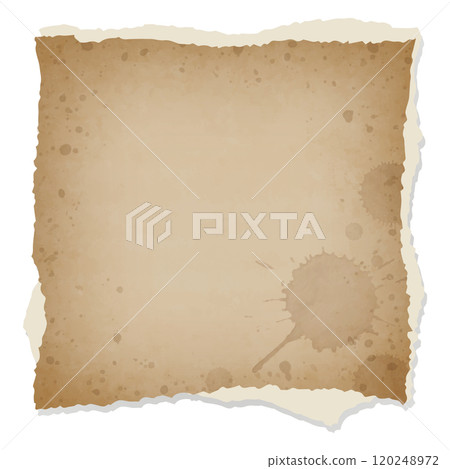Torn old paper background, old paper, discoloration, stains Torn old paper background, old paper, discoloration, stains 120248972
