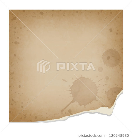 Torn old paper background, old paper, discoloration, stains Torn old paper background, old paper, discoloration, stains 120248980