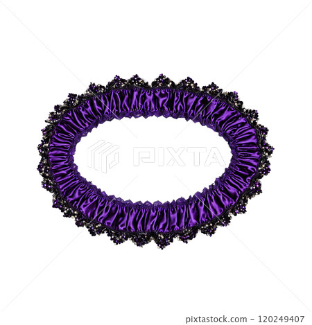 Royal purple velvet garter regal and luxurious dynamically swirling richly textured presentation Royal purple velvet garter regal and luxurious dynamically swirling richly textured presentation 120249407