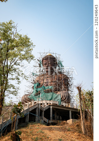 Daibutsu Buddha statue in Lampang Province, Thailand was under construction shoot at 28 March 2021. Daibutsu Buddha statue in Lampang Province, Thailand was under construction shoot at 28 March 2021. 120249643