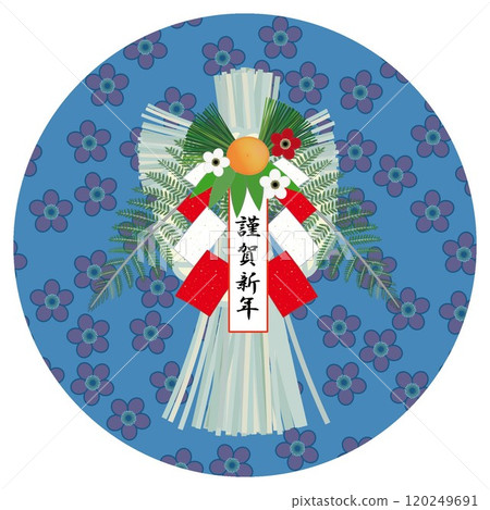 圓形裝飾背景石人裝飾插畫 120249691