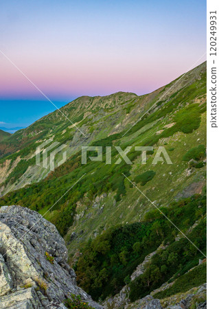 Magic hour at Mt. Arakawa and Venus Belt, Southern Alps, Mt. Akuzawa and Mt. Arakawa climbing Magic hour at Mt. Arakawa and Venus Belt, Southern Alps, Mt. Akuzawa and Mt. Arakawa climbing 120249931