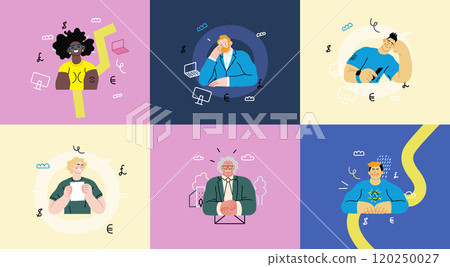 Creative Workspace: Video Conference, modern flat vector concept illustration of person engaging in virtual business meeting Connectivity, collaboration, digital interaction, remote work, productivity 120250027