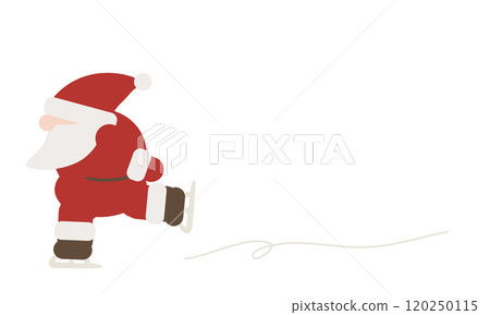 Cute profile of Santa Claus skating Cute profile of Santa Claus skating 120250115