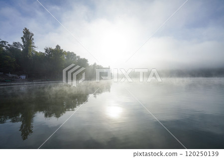 Valea Morilor Park Lake in Chisinau, Moldova 120250139