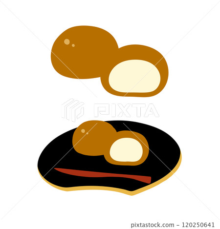 手繪彩色插圖集白豆包子 手繪彩色插圖集白豆包子 120250641