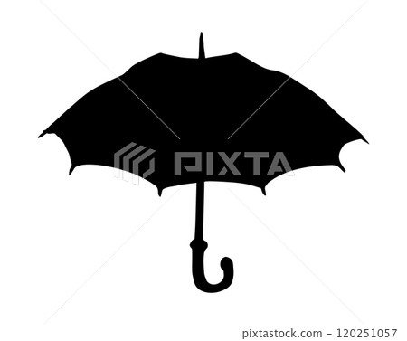 Vector drawing. Open umbrella icon Vector drawing. Open umbrella icon 120251057