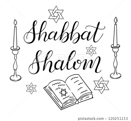 Shabbat Shalom hand drawn greeting card 120251213