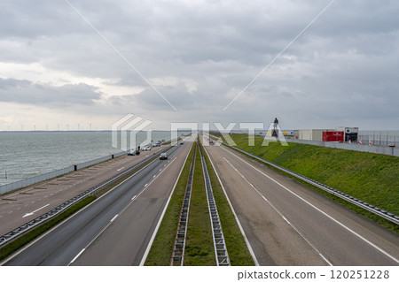 The Afsluitdijk is a major dam and causeway in the Netherlands. It is a fundamental part of the larger Zuiderzee Works, damming off salt water of the North Sea, and turning it into a fresh water lake 120251228