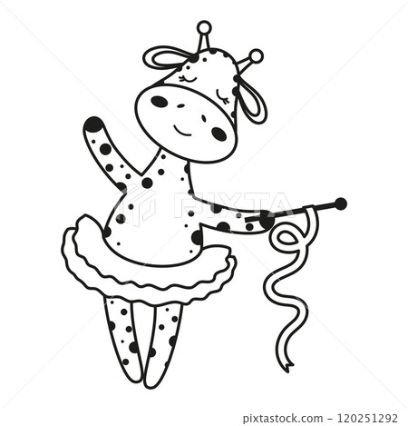 outline circus giraffe outline circus giraffe 120251292