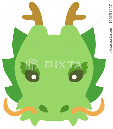 可愛的龍插畫臉新年賀卡素材向量素材 可愛的龍插畫臉新年賀卡素材向量素材 120251497