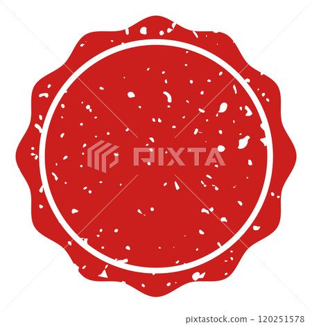 郵票標題紅色鬆散鋸齒狀圓形向量單 120251578