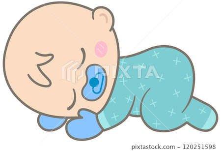 Kid Hand Drawn Cute Sleeping Baby Boy Kid Hand Drawn Cute Sleeping Baby Boy 120251598
