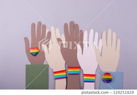 Pride month concept with LGBTQ flag Pride month concept with LGBTQ flag 120251829