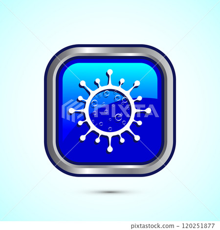 Virus, bacteria icon design illustration. Microbe bacteria sign. Button design Virus, bacteria icon design illustration. Microbe bacteria sign. Button design 120251877