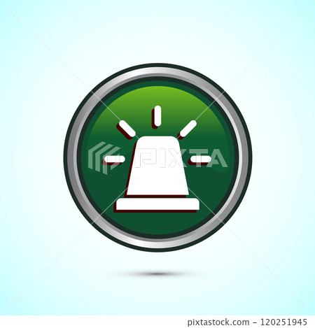 Emergency siren icon, Ambulance emergency siren sign. Button design 120251945