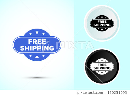 Free shipping icon design illustration, Free delivery icon 120251993