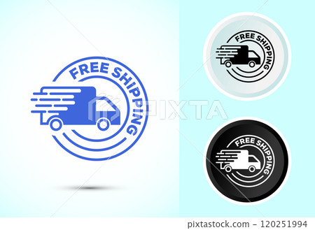 Free shipping icon design illustration, Free delivery icon 120251994