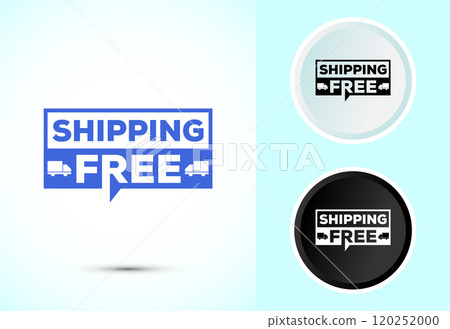 Free shipping icon design illustration, Free delivery icon Free shipping icon design illustration, Free delivery icon 120252000