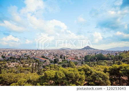 Panoramic view of Athens City in Greece 120253043